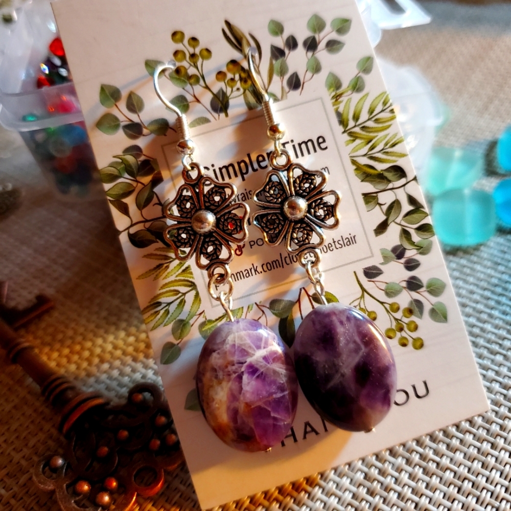 Amethyst/Quartz 20mm beads